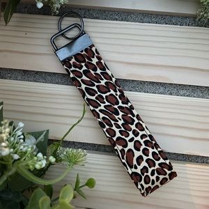 Leopard Print Key Fob